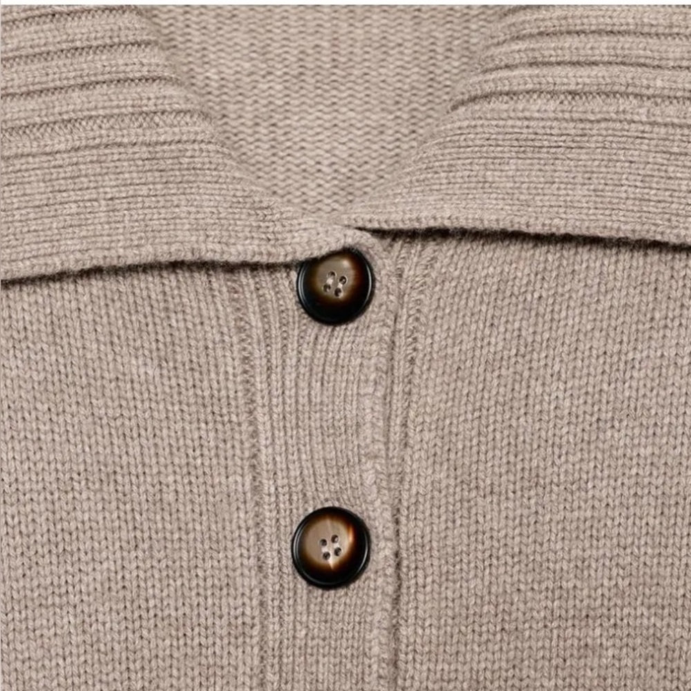 ZARA RIB TRIM CARDIGAN - Picture 7 of 9